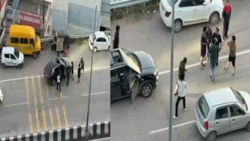 हाईवे पर हाई वोल्टेज ड्रामा: हरियाणा के सैलानियों ने किया हंगामा! सरेआम धक्का-मुक्की और गाली-गलौज, पुलिस ने काटा चालान