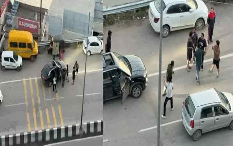 हाईवे पर हाई वोल्टेज ड्रामा: हरियाणा के सैलानियों ने किया हंगामा! सरेआम धक्का-मुक्की और गाली-गलौज, पुलिस ने काटा चालान