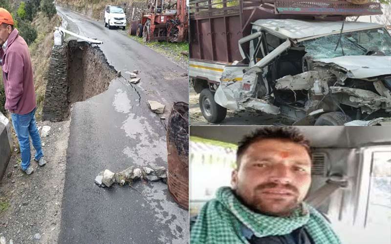 Accident In Himachal: सड़क का डंगा धंसने से गहरी खाई में गिरी पिकअप! पीछे छूटे दो मासूम