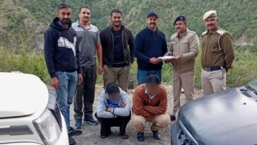 Sirmaur News: 10.54 ग्राम चिट्टा बरामद, नौहराधार-राजगढ़ रोड पर 2 तस्कर गिरफ्तार