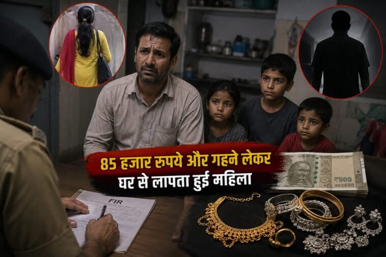 Himachal News: 85 हजार रुपये और गहने लेकर घर से गायब हुई तीन बच्चों की मां, पति ने युवक पर लगाए गंभीर आरोप