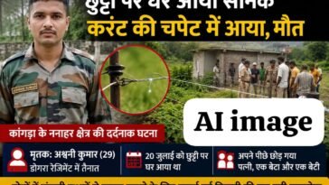 हिमाचल में हादसा ! छुट्टी पर घर आया सैनिक नहीं लौटा ड्यूटी पर, खेतों में बिछी बिजली की तार बनी मौ+त की वजह…