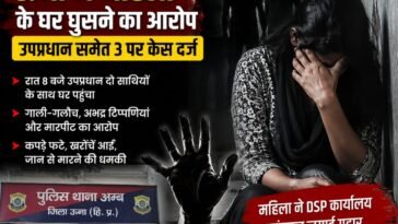 हिमाचल में महिला के घर घुसने का आरोप, उपप्रधान समेत 3 पर केस दर्ज