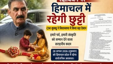 रक्षाबंधन पर हिमाचल में रहेगी छुट्टी, CM सुक्खू ने विधानसभा में किया बड़ा ऐलान