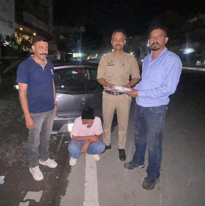 पांवटा साहिब में कार से 5.76 ग्राम चिट्टा बरामद, नाहन का आरोपी गिरफ्तार