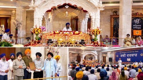 गुरुद्वारा श्री पांवटा साहिब में सजा भव्य कवि दरबार, पड़ोसी राज्यों से उमड़ी संगत गुरुद्वारा श्री पांवटा साहिब में सजा भव्य कवि दरबार, पड़ोसी राज्यों से उमड़ी संगत