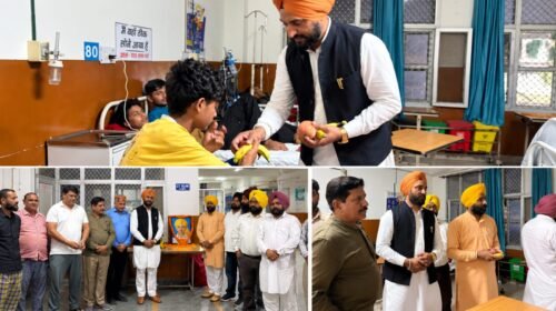 Paonta Sahib: शहीद भगत सिंह जयंती पर मरीजों को फल बांटने पहुंचे गुरदीप गैरी, लंगर सेवा को सुबह-शाम चलाने की तैयारी