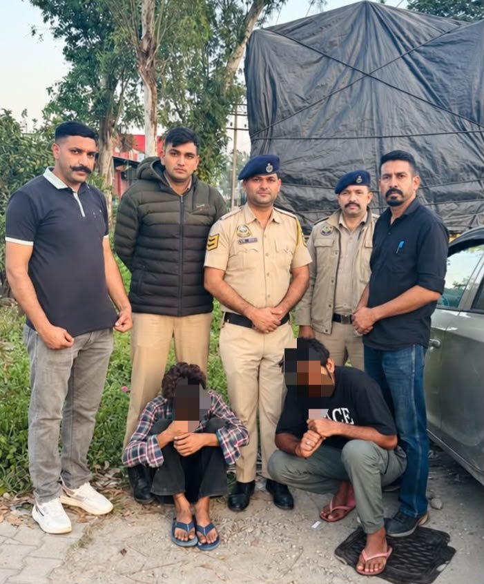 पांवटा साहिब में नशे की खेप लेकर आ रहे पंजाब के दो युवक गिरफ्तार, 18.94 ग्राम चिट्टा बरामद